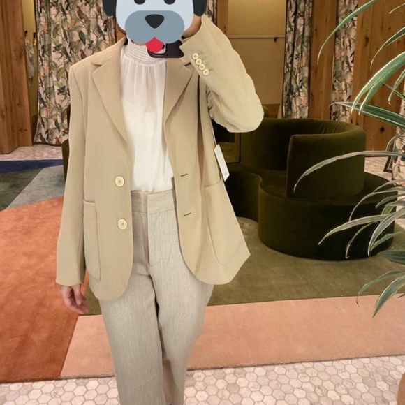 ❌SOLD❌WILFRED Sorrento Blazer Single  Breasted Caramelized Brown M Aritzia - Picture 7 of 10